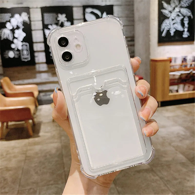 Product Image for Transparente Tasche mit Kartenfächern, Klar / Für iPhone 12 Mini