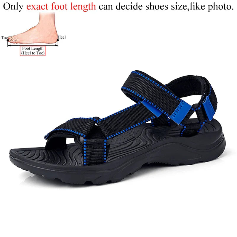 Product Image for Sommer Freizeit Atmungsaktive Schwarze Herren Sandalen Offene Schuhe Frauen Vietnam Hombre Gladiator Verstellbar, Schwarzblau / 40