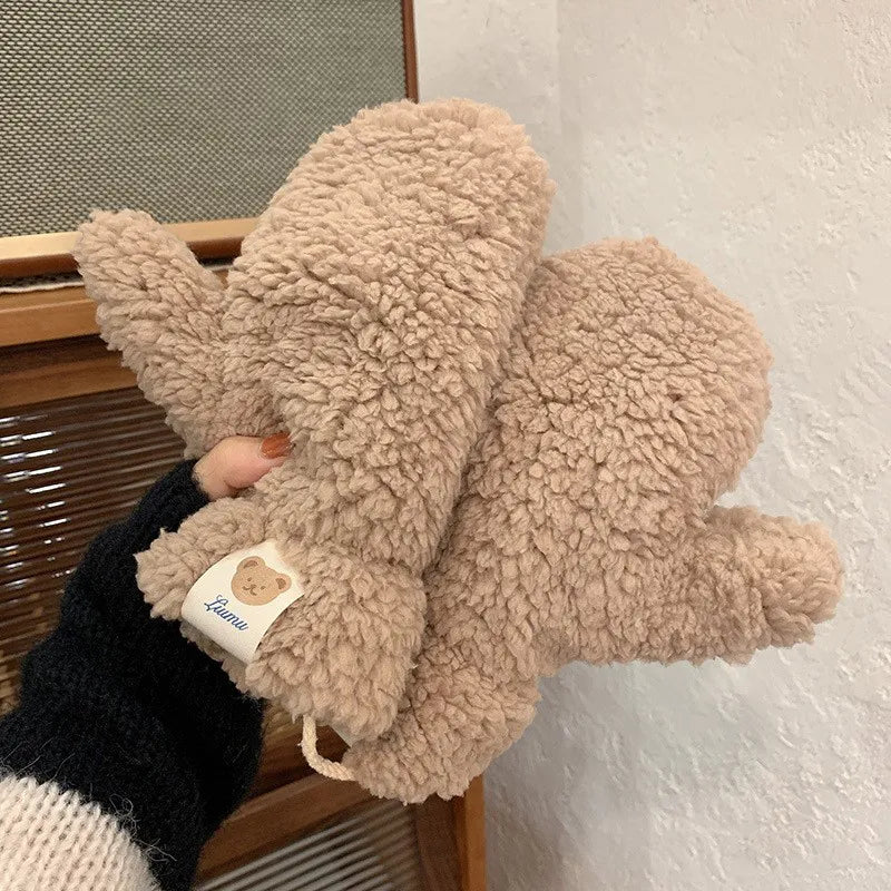 Product Image for Zarte Damen Teddy Handschuhe - Mila, Khaki A