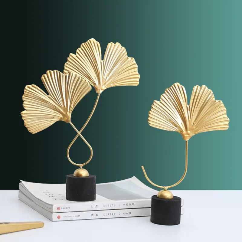 Product Image for Wanddekoration aus goldenem Metall mit Ginkgo-Blättern, B