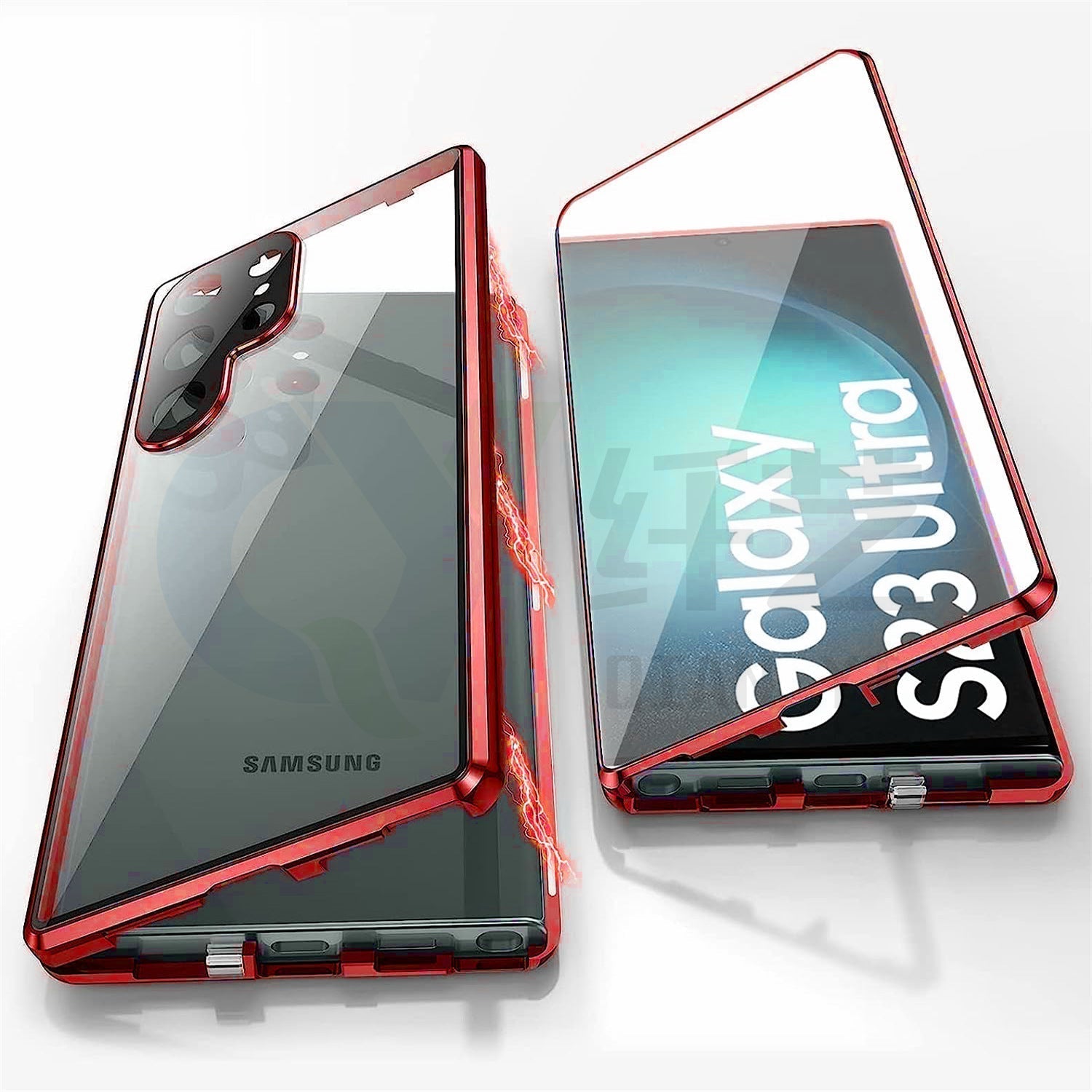 Product Image for Magnetische gehärtete Glas doppelseitige Telefonhülle für Samsung, Rot / SAMSUNG S22