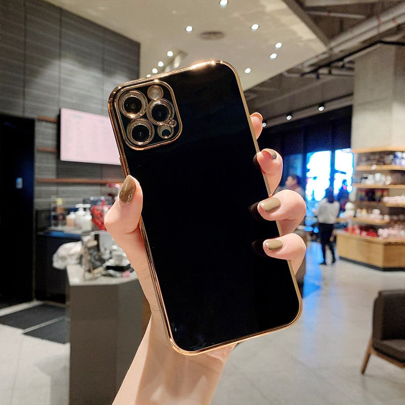 Product Image for Solid Plating Linsen Schutz Soft Case Für iPhone, Für iPhone 7 oder 8 / SCHWARZ