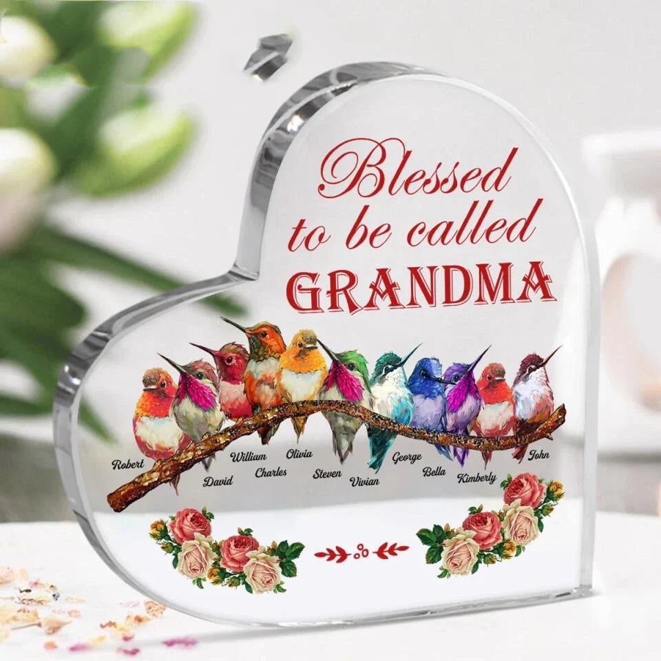 Product Image for Sandsberg | Handdruck Großmutter Druck Acryl Herz Plakette Großmutter Geburtstagsgeschenke Sohn für Großmutter Andenken Schlafzimmer Tisch 