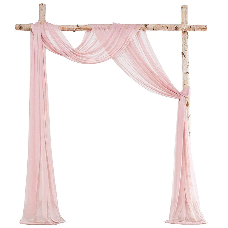 Product Image for Sandsberg | 6-10M Hochzeitsbogen Drapierung Stoff für Zeremonie Empfang Dekorationen Chiffon durchsichtiger Stoff Vorhänge für Party Bühne 