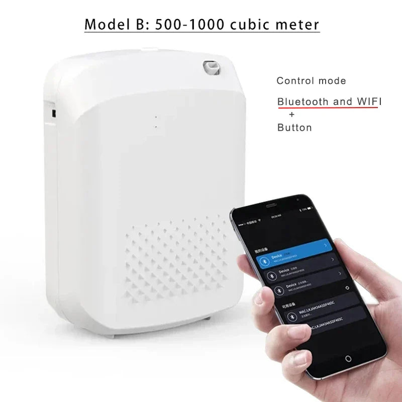 Product Image for Wandmontierter Raumduftdiffusor - Bluetooth ätherischer Öle Diffusor mit integriertem Ventilator, elektrischer Lufterfrischer für Zuhause und Hotels, 