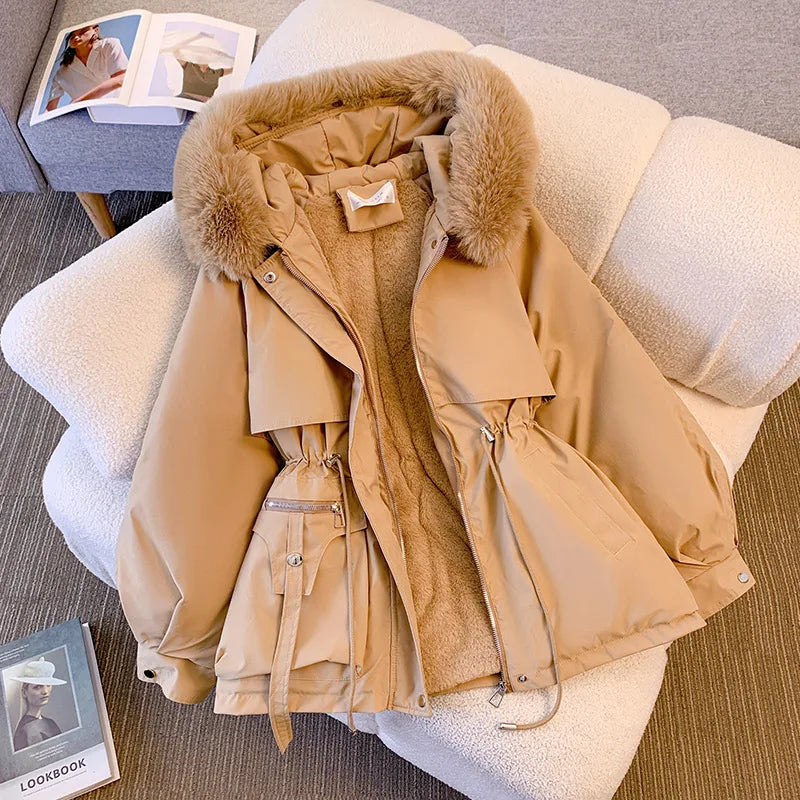 Product Image for Winter Jacket Women Down Coat Winter Parka female new loose thick jacket winter coats jacket coat 2212CX, khaki / L