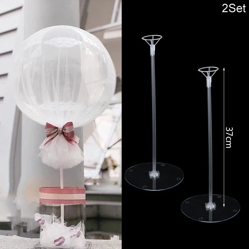 Product Image for Sandsberg 37/70cm Ballonständer Säule für Hochzeitsgeburtstagsfeier Tisch Mittelstück Dekoration Baby Shower Globos Stütze Stock, als Bild / 2set 37cm