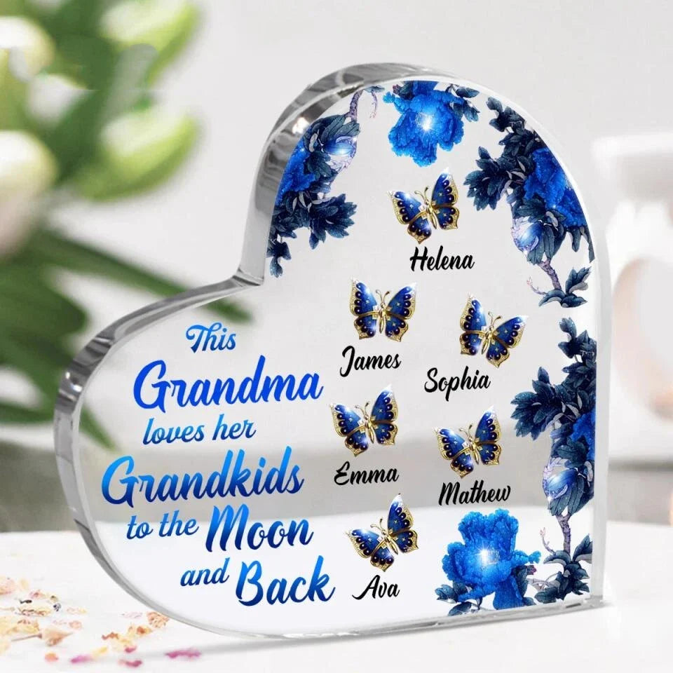 Product Image for Sandsberg | Handdruck Großmutter Druck Acryl Herz Plakette Großmutter Geburtstagsgeschenke Sohn für Großmutter Andenken Schlafzimmer Tisch 