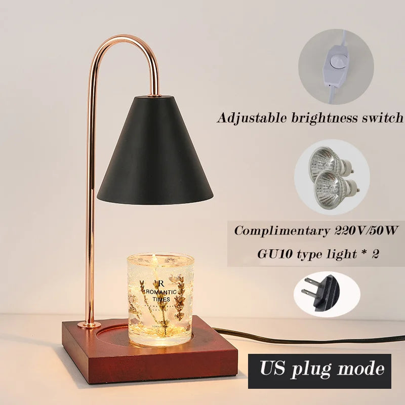Product Image for Tischleuchte Lampenkerzenwärmerlampe Aromatherapie Retro Wachsschmelzlampen mit Timer Weihnachten Moderne Dekoration Kerzen-Stimmungslicht, US-Stecker
