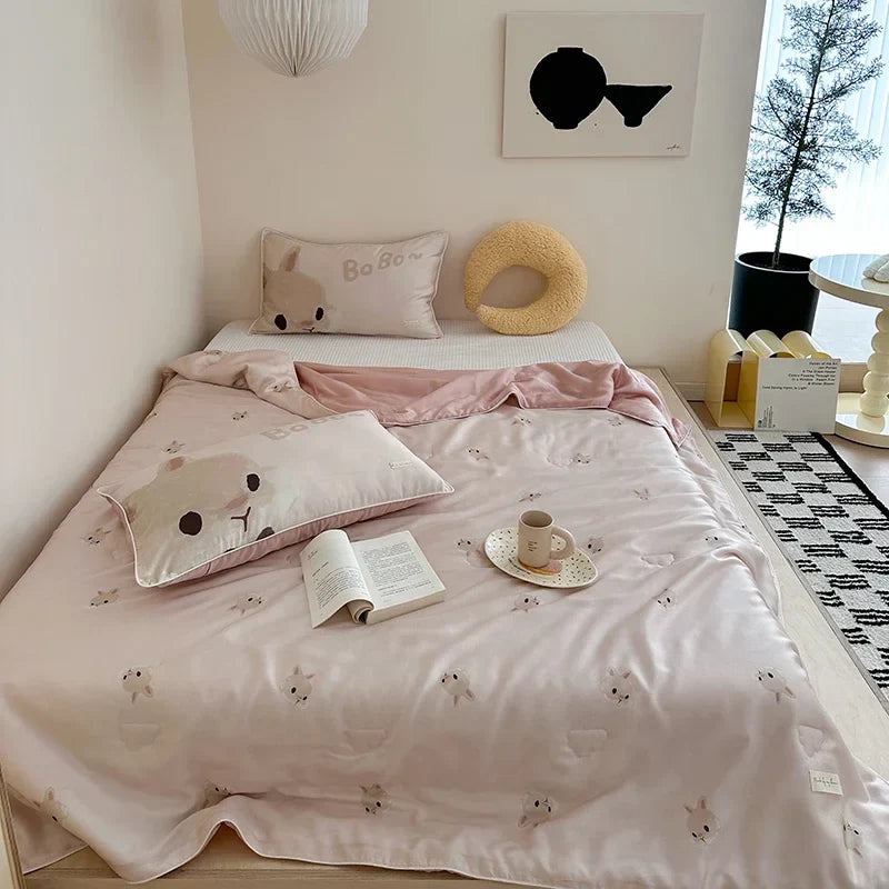 Product Image for Sandsberg Hochwertige Natürliche Pflanzenfasern Sommerdecke für Kinder oder Erwachsene Hautfreundliche Kinder Kühlende Decke 100% Lyocell Seidig 