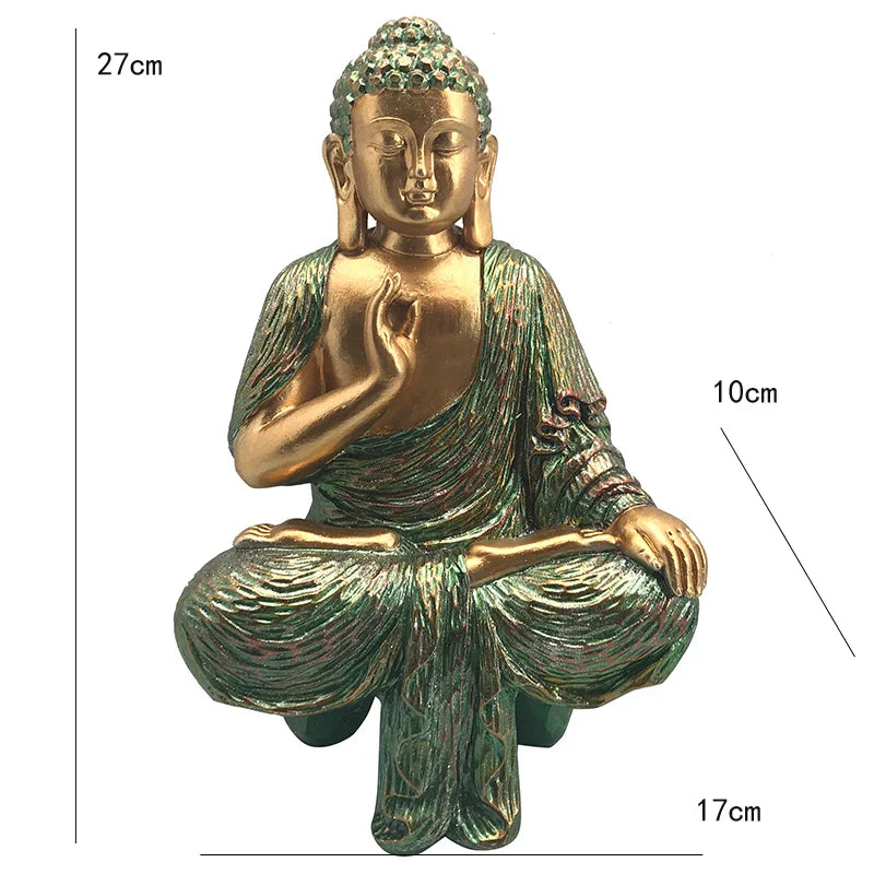Product Image for Zen Buddha Skulptur Außenbereich Garten Garten Garten Gartenlandschaft Wohnzimmer Balkon Kreative dekorative Harz c, Sitzender BuddhaB