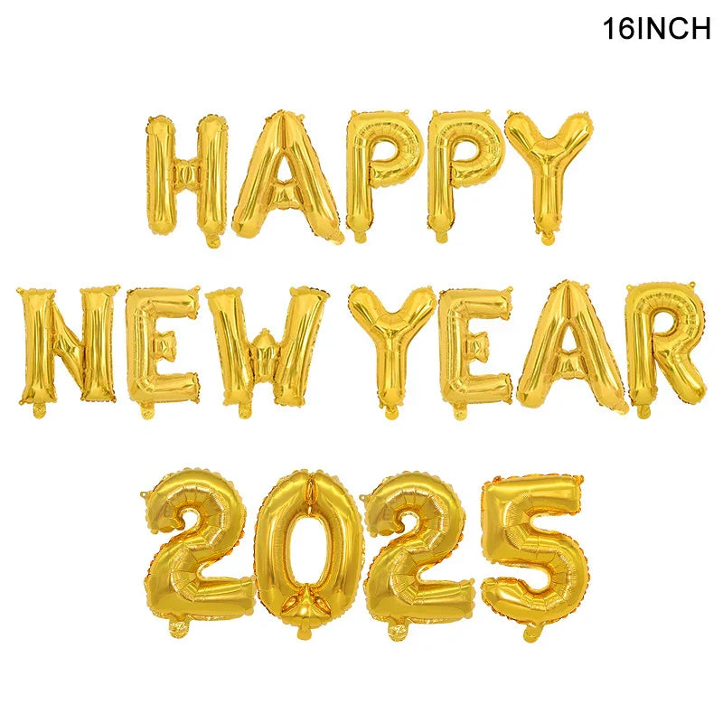 Product Image for Sandsberg Krone Nummer Folienballons Frohes Neues Jahr Silvester Party Dekoration Foto Booth Requisiten Zubehör Weihnachten Wohnkultur Navidad 2024 
