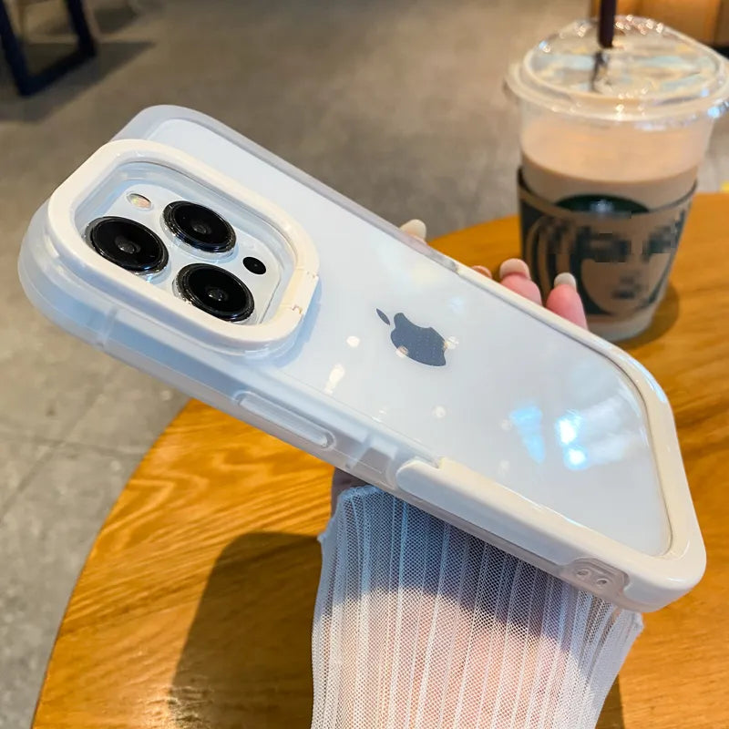 Product Image for Transparente Handyhülle mit Stoßstangenständer und Halterung, T2 / Für iPhone 14Plus