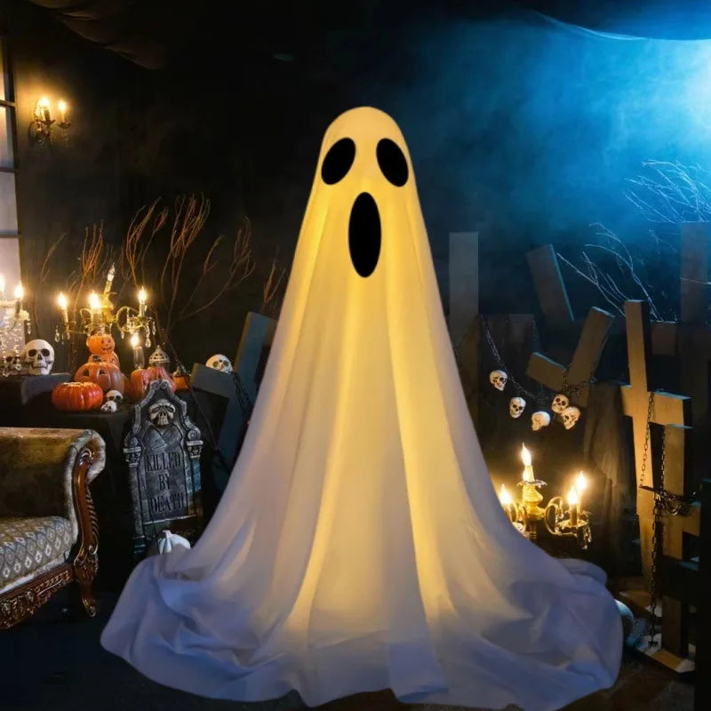 Product Image for Sandsberg | Neue Ghost Lantern Halloween Dekoration Innenhof Dekoration Halloween Geschenk Innenhof Stehender Geist Gesicht Halloween Dekoration, A / 
