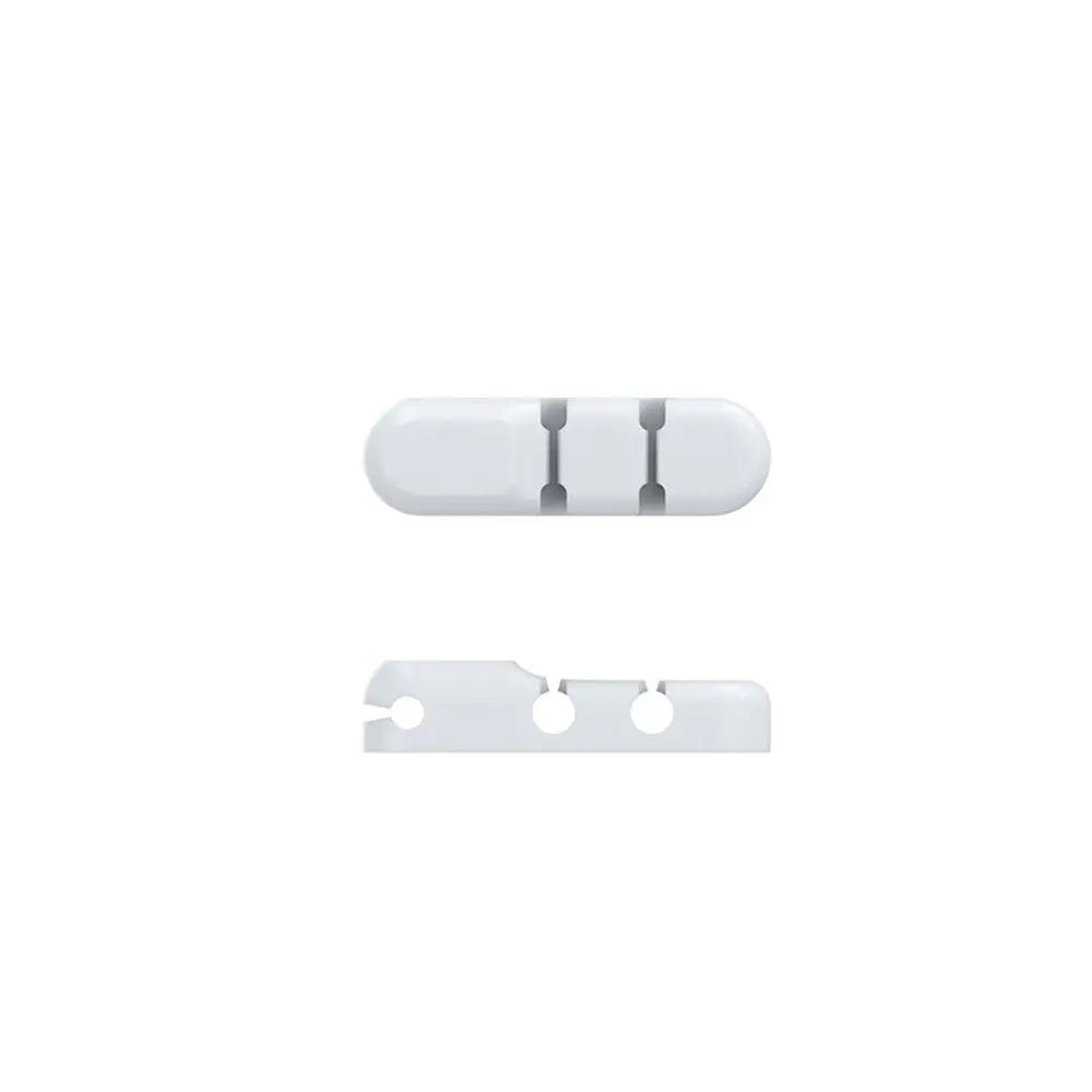 Product Image for Silicon-Magnet-Kabel-Organizer - Selbstklebender DIY USB-Halter für flexibles Desktop-Kabelmanagement, C-weiß 3 Löcher