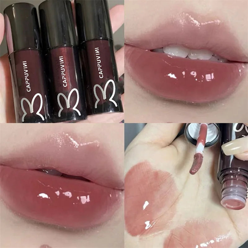 Product Image for Sandsberg | Glänzender Lippenlack Gelee Glitzer Lipgloss Langanhaltend Feuchtigkeitsspendender Flüssiger Lippenstift Linien verblassen Schimmer Lippen