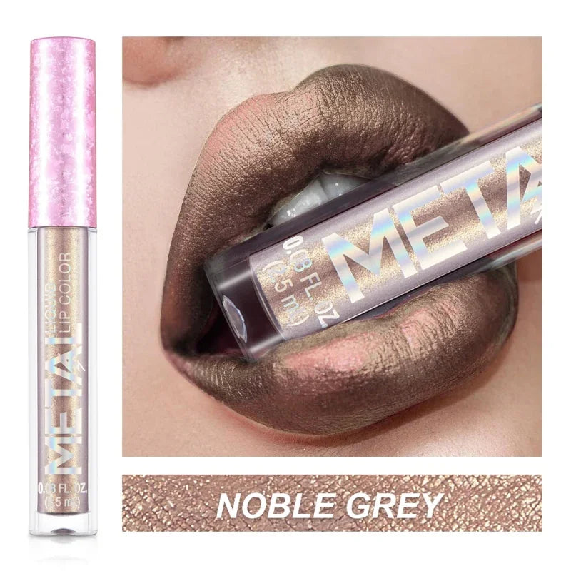 Product Image for Sandsberg | Mattem Glitter Flüssig Lippenstift Makeup Wasserdicht Nicht-klebender Becher Metall Lippenstift Set Langanhaltende Glänzende Lippenfarbe 