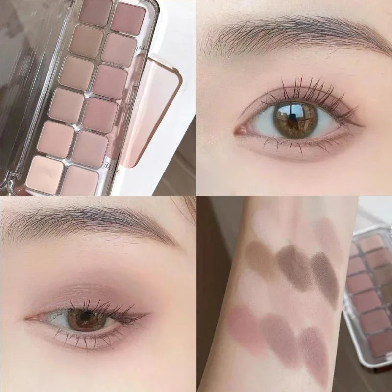 Product Image for Sandsberg | Coole Töne Lidschatten Niedrige Sättigung Matte Lidschattenpalette Nude Reine Farbe Augenpigment Koreanische 12 Farben Make-up Produkte