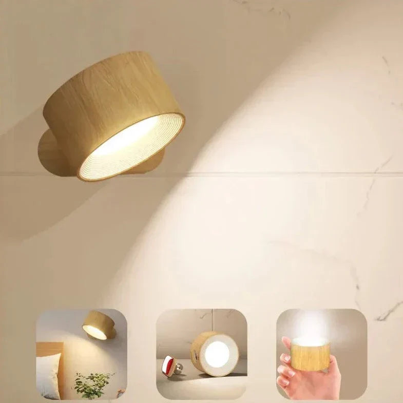 Product Image for Sandsberg | Wireless, rechargeable wall lamp - LumoFlex, Bois / Fernbedienung