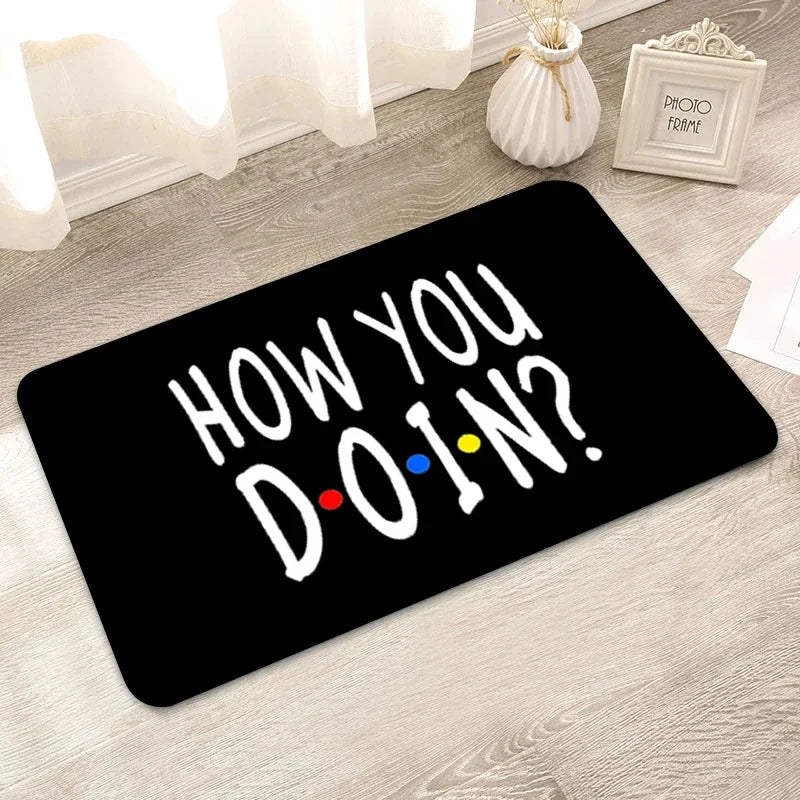 Product Image for Willkommen Teppich Freunde TV waschbare rutschfeste Teppich Boden Bad Teppiche Flur Balkon Schlafzimmer Badezimmer Teppiche Küche Matte Haus Dekor, 