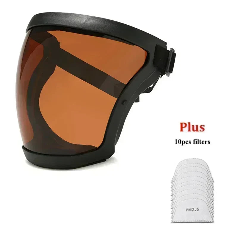 Product Image for Transparente Vollgesichtsschutzschild: Gesichtsschutzmaske für Arbeitssicherheit - Küchenzubehör & Gadgets, Braunes Set