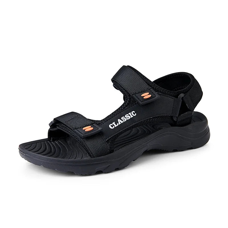 Product Image for Herren Atmungsaktive Mesh Sandalen Sommer Leichtgewichtig Outdoor Strand Komfort Rutschfeste Freizeitschuhe, Schwarz / 7
