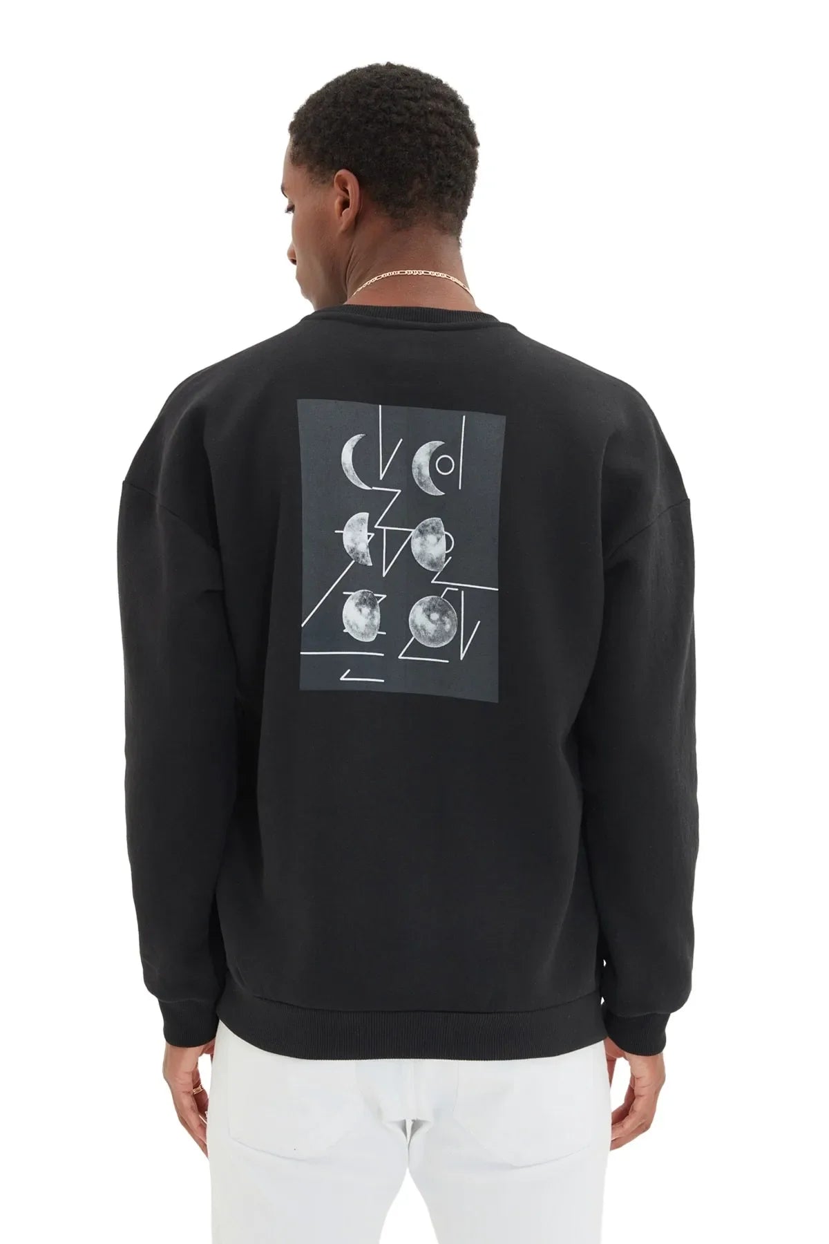 Product Image for Trendyol Herren Galaxy Langarm Oversize Sweatshirts, schwarz / M