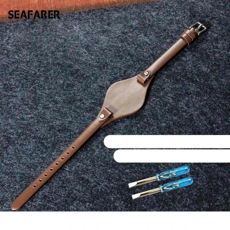 Product Image for Sandsberg | Elegante Rindsleder-Uhrenarmbänder mit roséfarbenem Stahlverschluss - Ein luxuriöses Damenaccessoire, Coffee-Stahl-K1 / 8mm