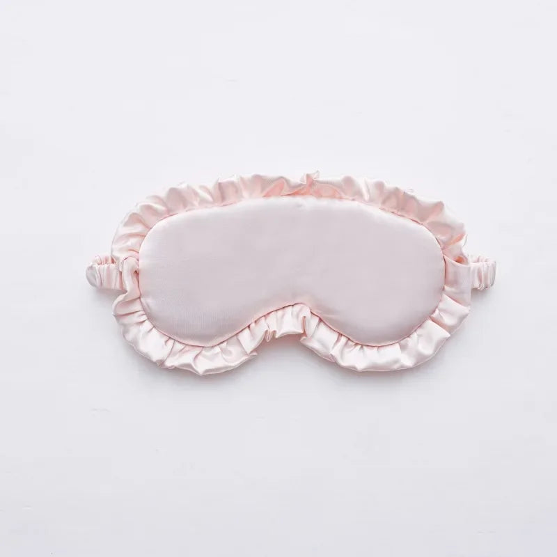 Product Image for Volant Maske - Luxuriöse seidenweiche Schlafmaske mit Rüschen, Hellrosa
