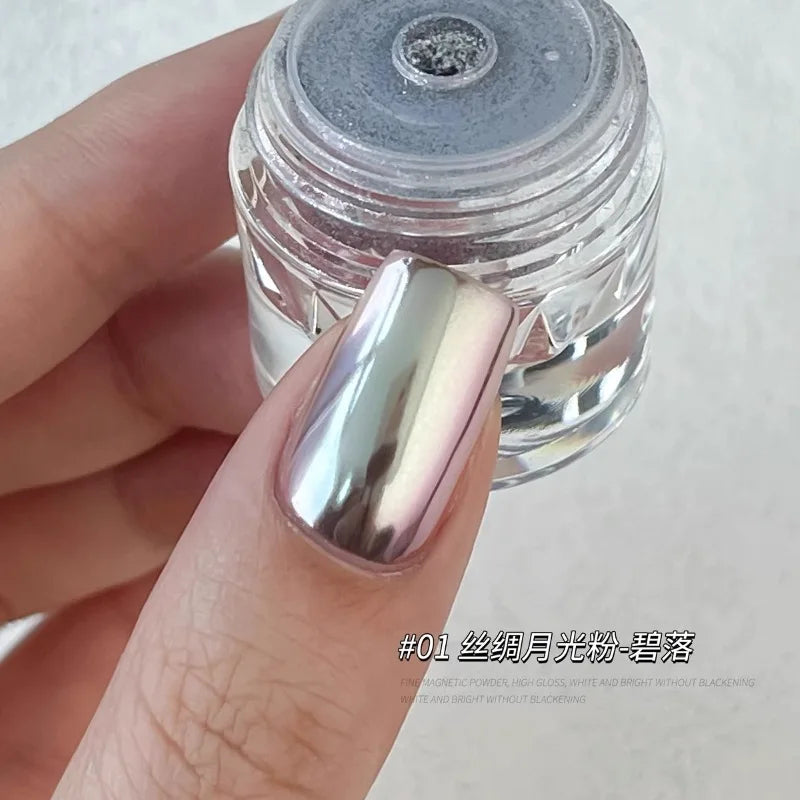 Product Image for Sandsberg | 1jar Plating Aurora Chrome Nagelpuder Hochglanz Mondlicht Spiegel feiner Glitzerpigment Aurora Perle Reibstaub Chrome Nägel, FT299-1