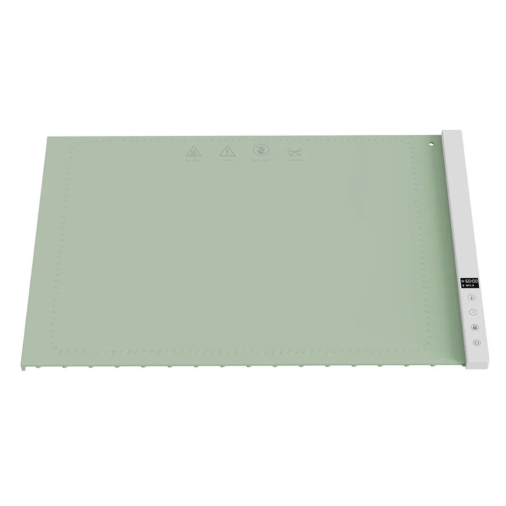 Product Image for Siliconheizmatte für Lebensmittel – Einstellbare Temperatur rollbare Lebensmittelwärmeplatte für Buffets, Partys und den Sabbat, grün mit weiß220V