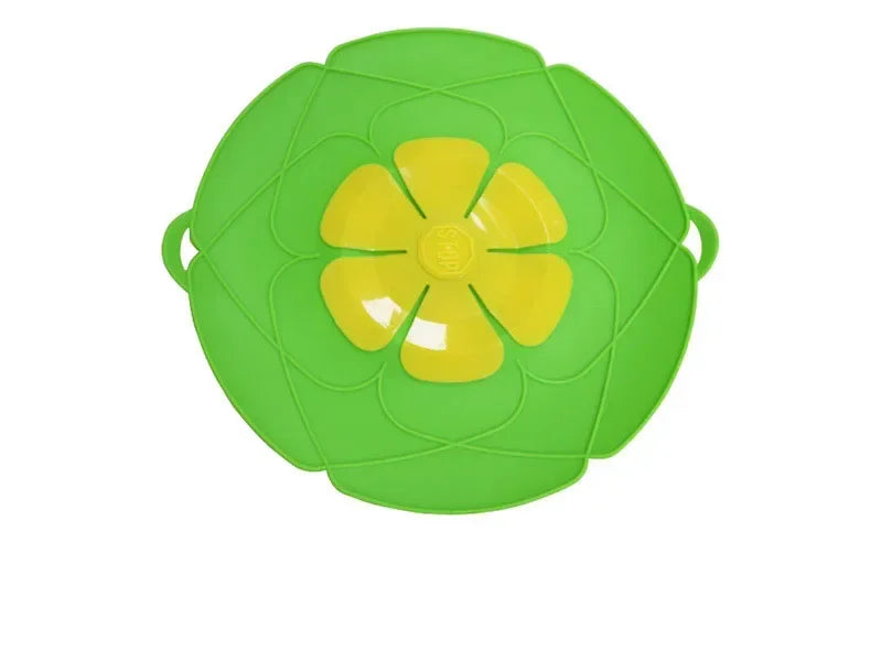 Product Image for Silikon Spill Stopper Deckelabdeckung - Blumenmuster, Mehrfachnutzung für Töpfe und Pfannen, Küchenkochzubehör, Kochgeschirr Heimausstattung, Grün