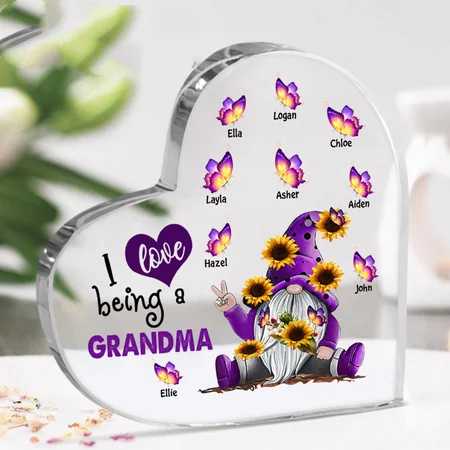 Product Image for Sandsberg | Handdruck Großmutter Druck Acryl Herz Plakette Großmutter Geburtstagsgeschenke Sohn für Großmutter Andenken Schlafzimmer Tisch 