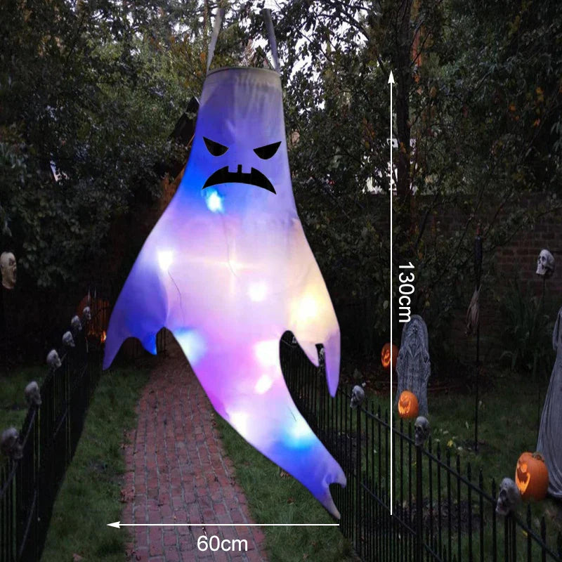Product Image for Sandsberg | Halloween LED Licht Hängendes Gespenst Für Halloween Party Zuhause Außen Innen Dekoration Große Leuchtende Gruselige Lampe Horror 