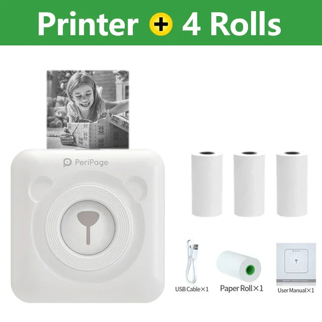 Product Image for Tragbare Photo- und Etikettendrucker PeriPage A6 - Thermo Selbstklebender Drucker für Etiketten und Aufkleber, Kompatibel mit Mobile, W Add 3R W