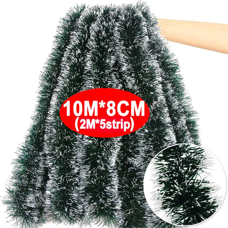 Product Image for Sandsberg | Weihnachten Grünes Rutenband Girlande DIY Xmas Baum Ornamente Grünes Rutenband Kranz Hängendes Pendent Wohnparty Dekoration, B-10M(5 Stück