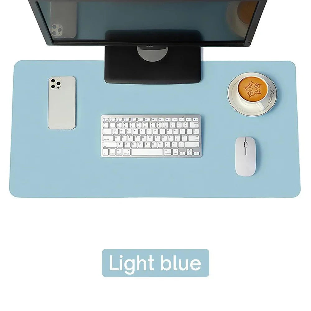 Product Image for Sandsberg | Premium Extra-Große Wasserdichte PU-Leder Schreibtischschutz - Mehrzweck-Mauspad für Büro & Gaming mit Anti-Rutsch-Basis, Lichtblauw / 