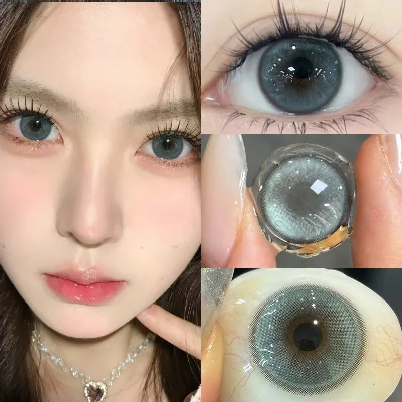 Product Image for Sandsberg | 1Pair Neue Myopie Jährliche Farbige Kontaktlinsen mit 0-800 Dioptrien Natürliche Linsen Grüne Augenfarbe Kosmetisch koreanisch, Zitronen-