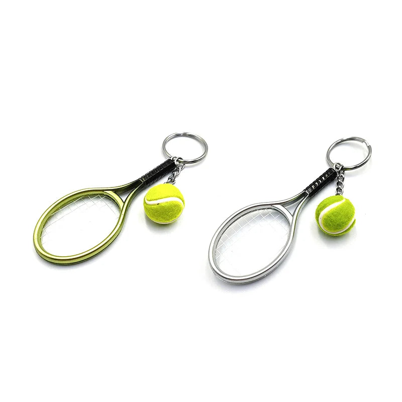 Product Image for Sandsberg | Tennis Schlüsselanhänger Legierung Tennisracket, Ball Spaltring Schlüsselanhänger Für Sportliebhaber Teamsporttasche Anhänger, Grün und 