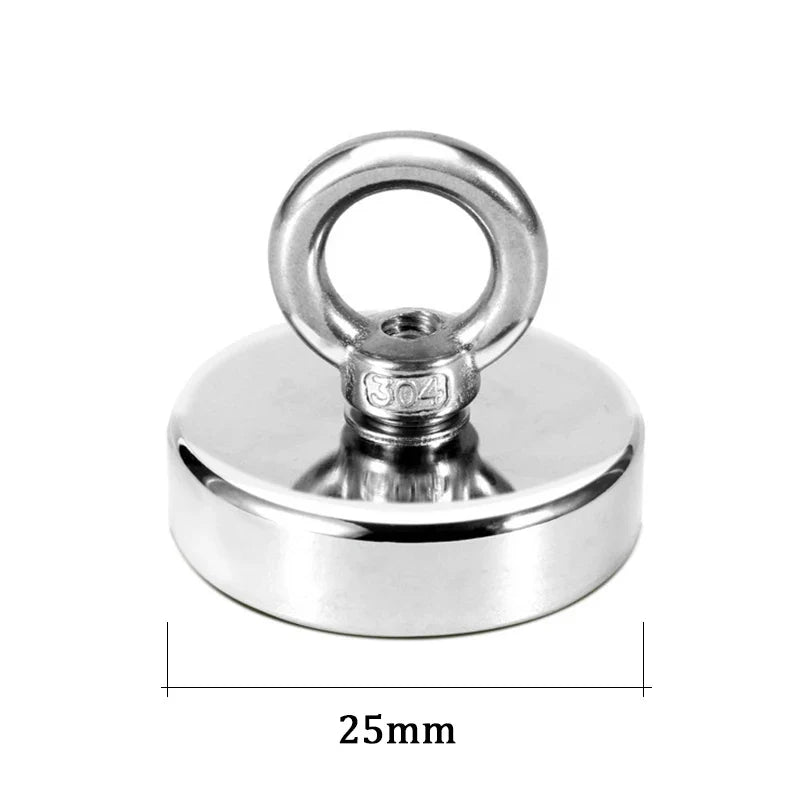Product Image for Super starke Neodym-Magnete N52 - Starker Magnet für Magnetangeln, Suchhaken, Magneat Magnetti, Neomidium-Imans, D25 Pull Max 19kg