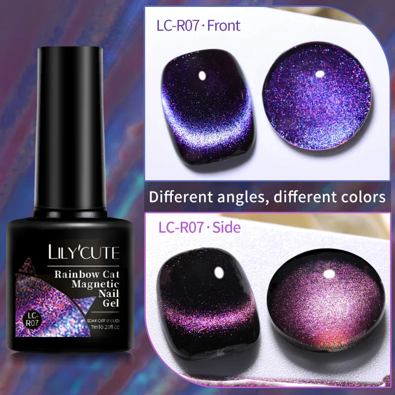 Product Image for Sandsberg |7ML Snowlight Cat Magnetischer Gel Nagellack Grow-In-Dark Reflexion Glitter Laser Semi-Permanent Soak Off UV Gel Nagellack, R07