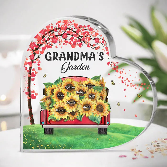 Product Image for Sandsberg | Handdruck Großmutter Druck Acryl Herz Plakette Großmutter Geburtstagsgeschenke Sohn für Großmutter Andenken Schlafzimmer Tisch 