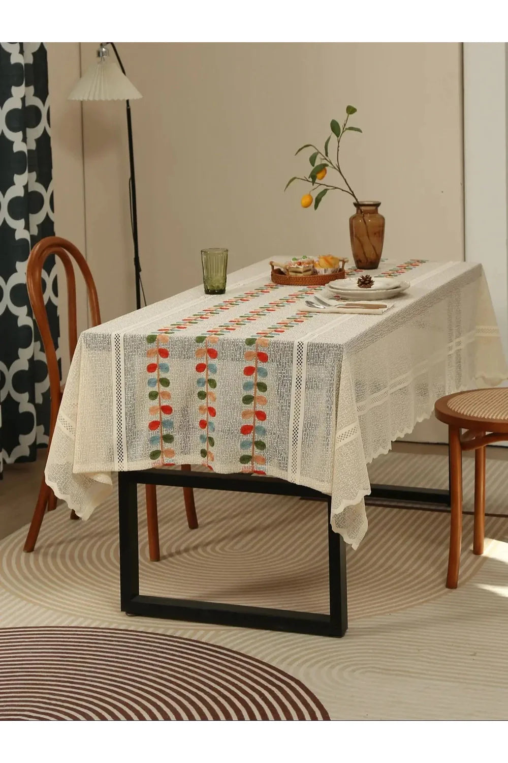 Product Image for Vintage Garden Spitzen-Tischdecke, Leinen / 140x240cm
