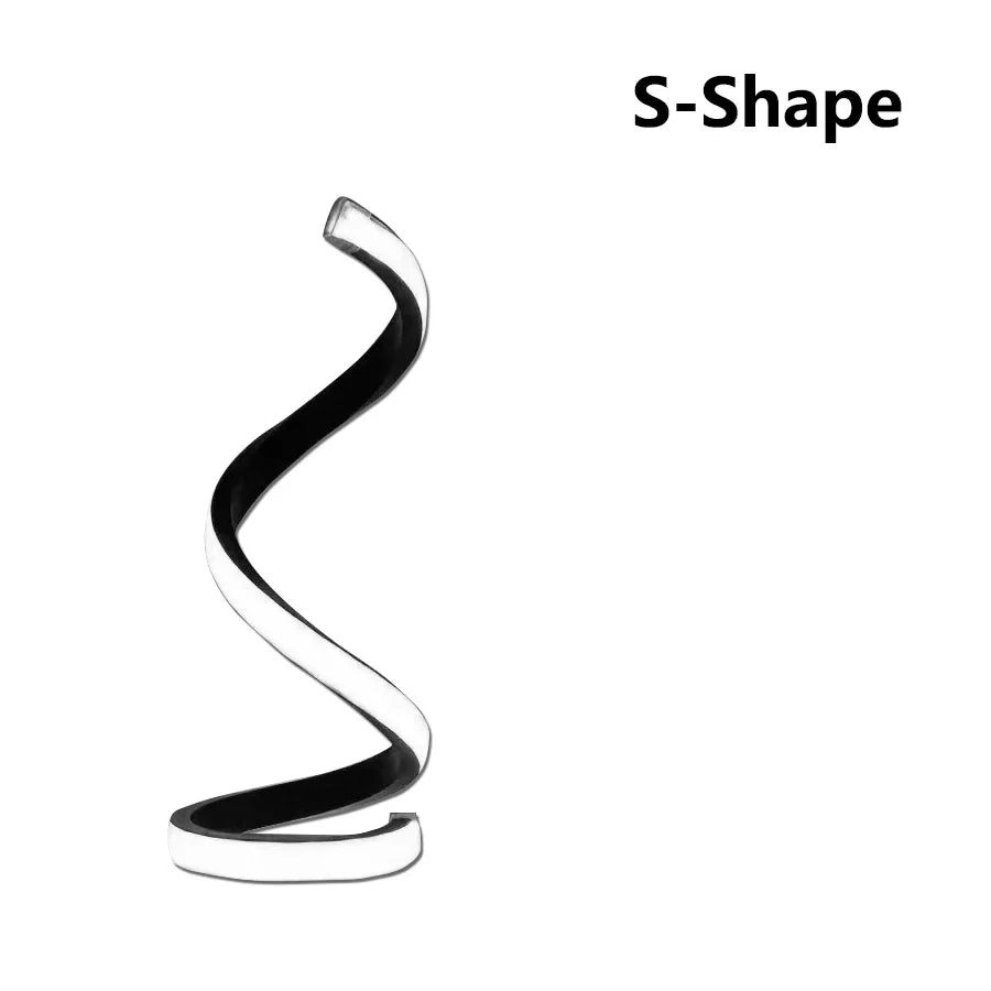 Product Image for USB LED Tischlampe – Moderne Spiral-Schreibtischlampe mit 3 dimmbaren Farben für Schlafzimmer, Wohnzimmer, Büro und Bar Dekoration, Typ B