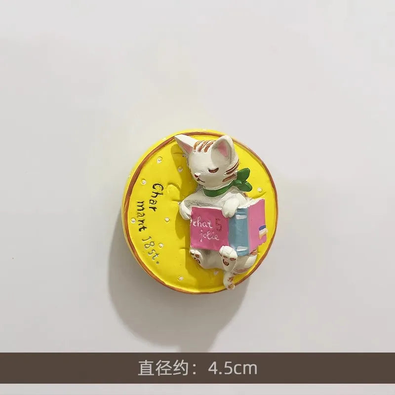 Product Image for Sandsberg | 3D Kühlschrankmagnet Welpe Cartoon Katze und Hund Kühlschrankaufkleber Antidiebstahl Eingangs Tür Dekorativ Magnetisch Kreativ Nachricht, 