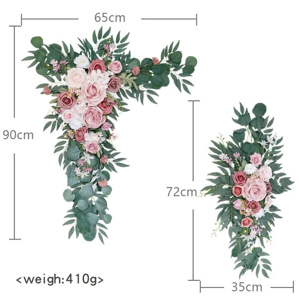 Product Image for Sandsberg | Staubige Rose Hochzeitsbogen Blumen Dekoration für Landhochzeitszeremonie Florale Girlande Empfang Hintergrund Dekoration, Staubige Rose
