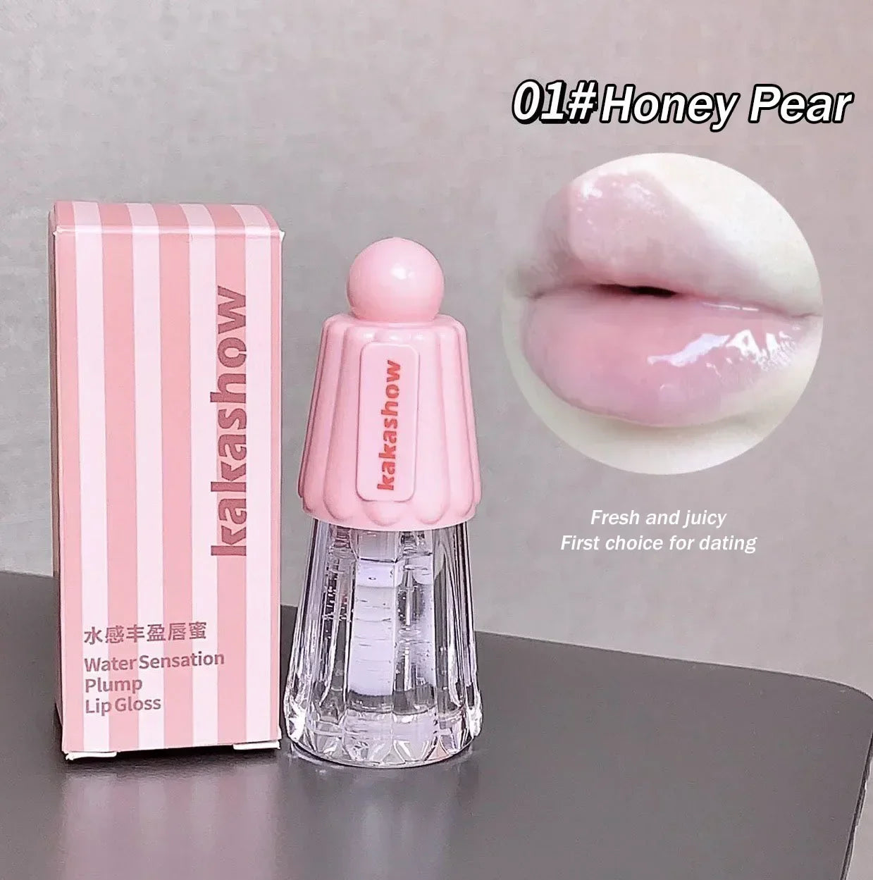 Product Image for Sandsberg | Crystal Jelly Feuchtigkeitsspendendes Lippenöl Aufpolsternder Lippenstift Makeup Jelly Plump Lippen Glow Öl Getönte Lippen Aufpolierer 
