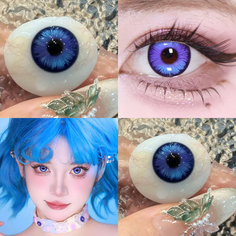 Product Image for Sandsberg | 1Pair Linsen Mit Myopie Farbigen Kontaktlinsen Für Große Augen Grün Blau Cosplay Pupillen Grad Farblichinsen Halloween, Eisige 