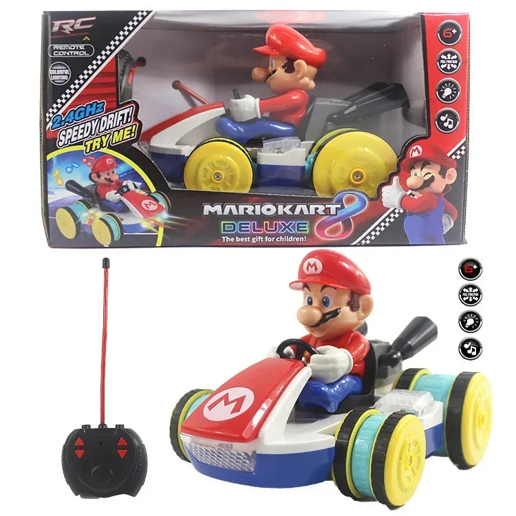 Product Image for Super Mario Fernbedienung Auto Marios Bros Super Bro Go-kart Gesteninduktion Musik Beleuchtung Spielzeug Anime Cartoon Figur Kind Geschenk, B / keine 
