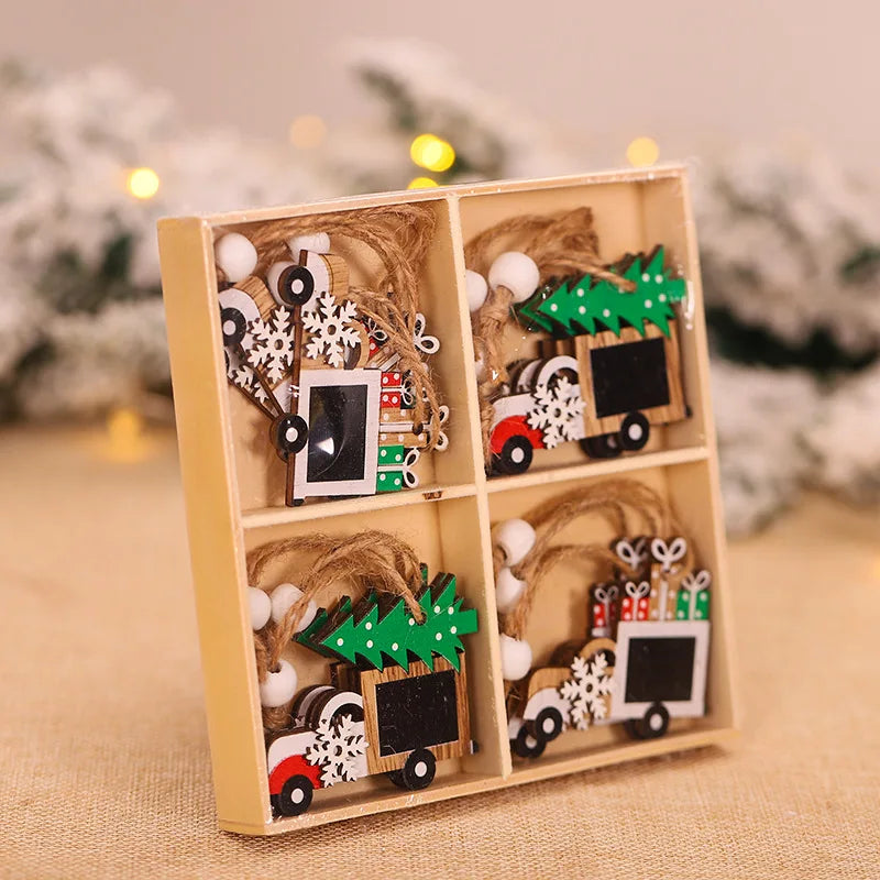 Product Image for Weihnachtliche Holzornamente – Festliche Dekoration für Bäume und Geschenkpapiere, 12 Stück Stil G